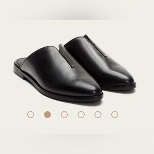 Frye Nolan Seam Black Leather Mule - 8.5